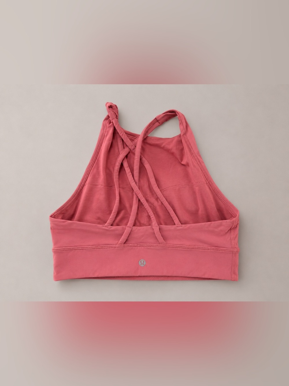 Lululemon Women’s Size 10 Pink Strappy Sports Bra Longline Yoga Athletic Top - Picture 2 of 4